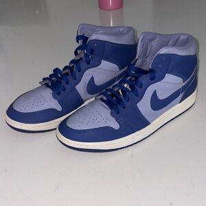 Women’s Air Jordans 1 Mids,  two-toned purple size 8!